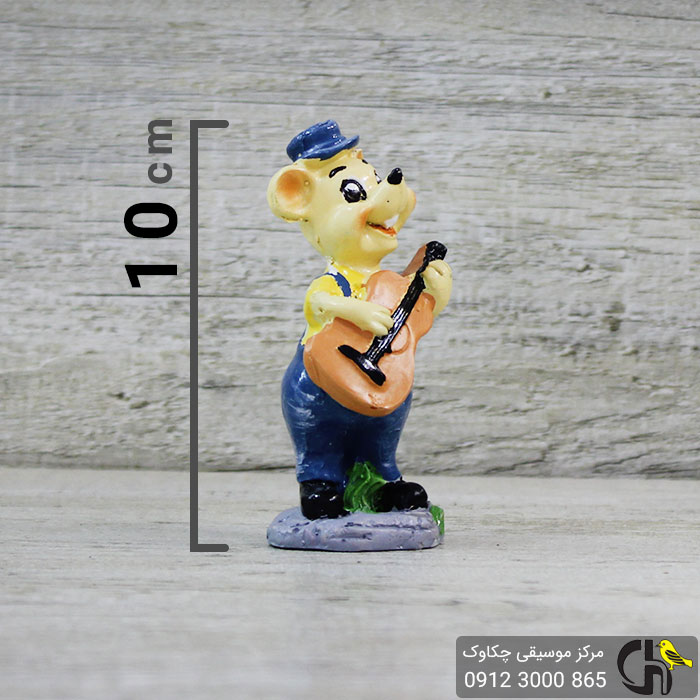 مجسمه خرس گیتارزن کوچک رنگی